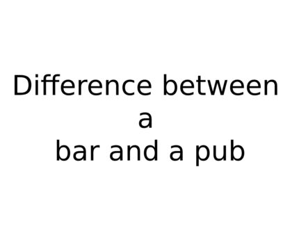 difference between a bar and a pub